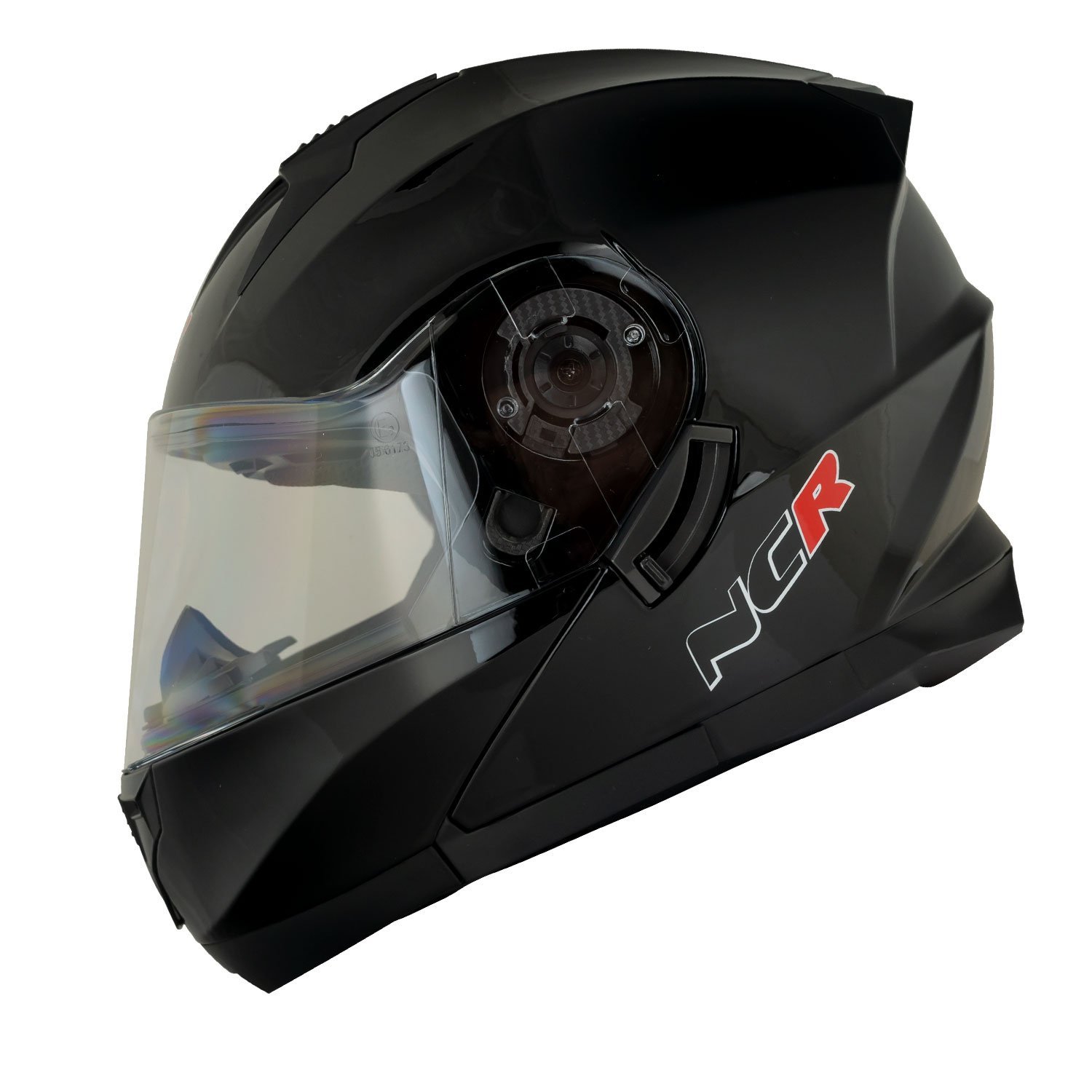 KASK ÇENE AÇILIR VİSORLÜ 162 ECE BELGELİ-PARLAK SİYAH