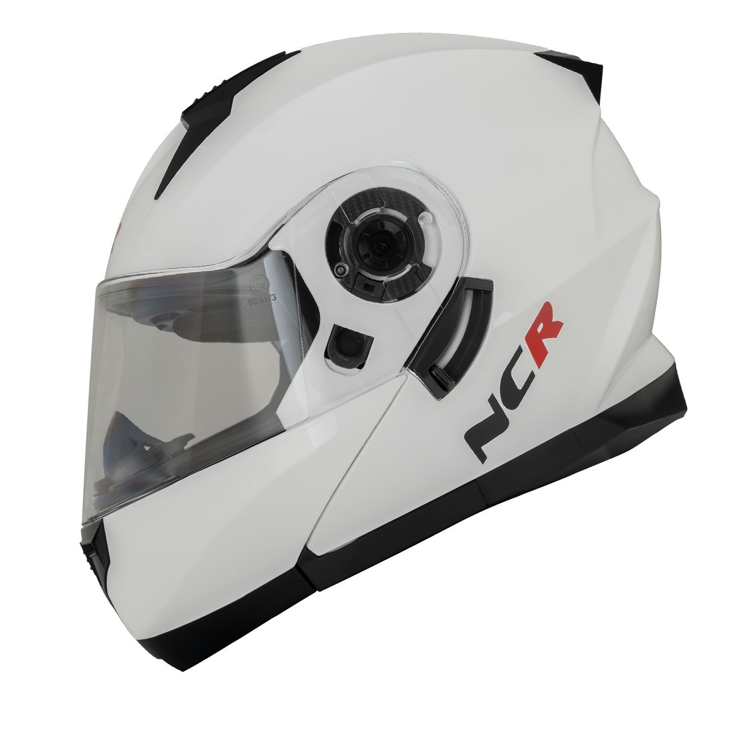KASK ÇENE AÇILIR VİSORLÜ 162 ECE BELGELİ-PARLAK BEYAZ