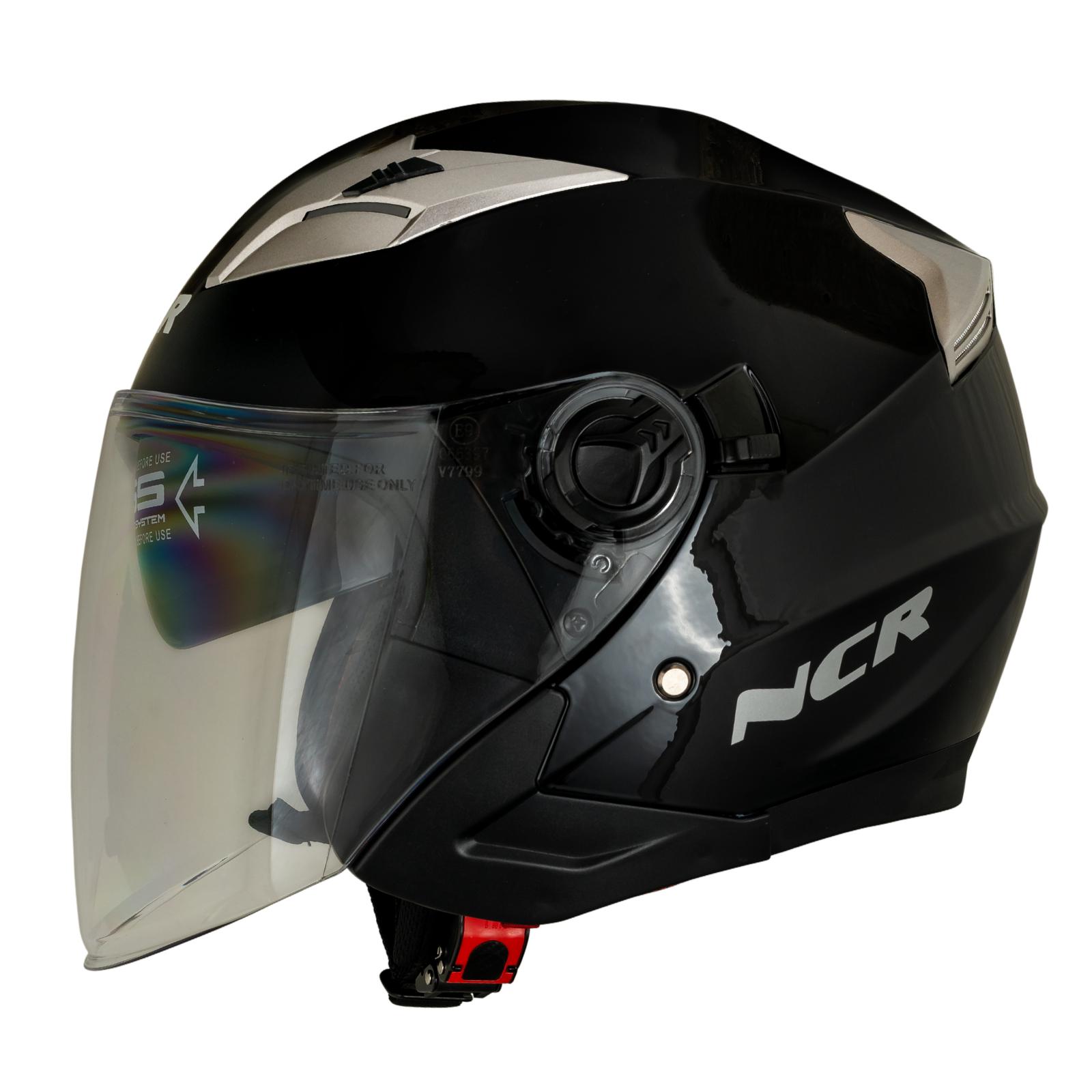 KASK ÇENESİZ VİZÖRLÜ 708 ECE BELGELİ-PARLAK SİYAH