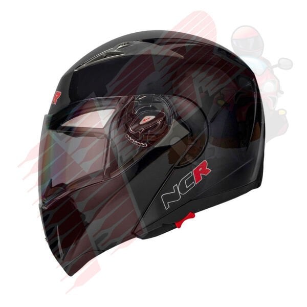 KASK NCR-158 ÇENE AÇILIR GÖZLÜKLÜ E-CE BELGELİ- MAT SİYAH