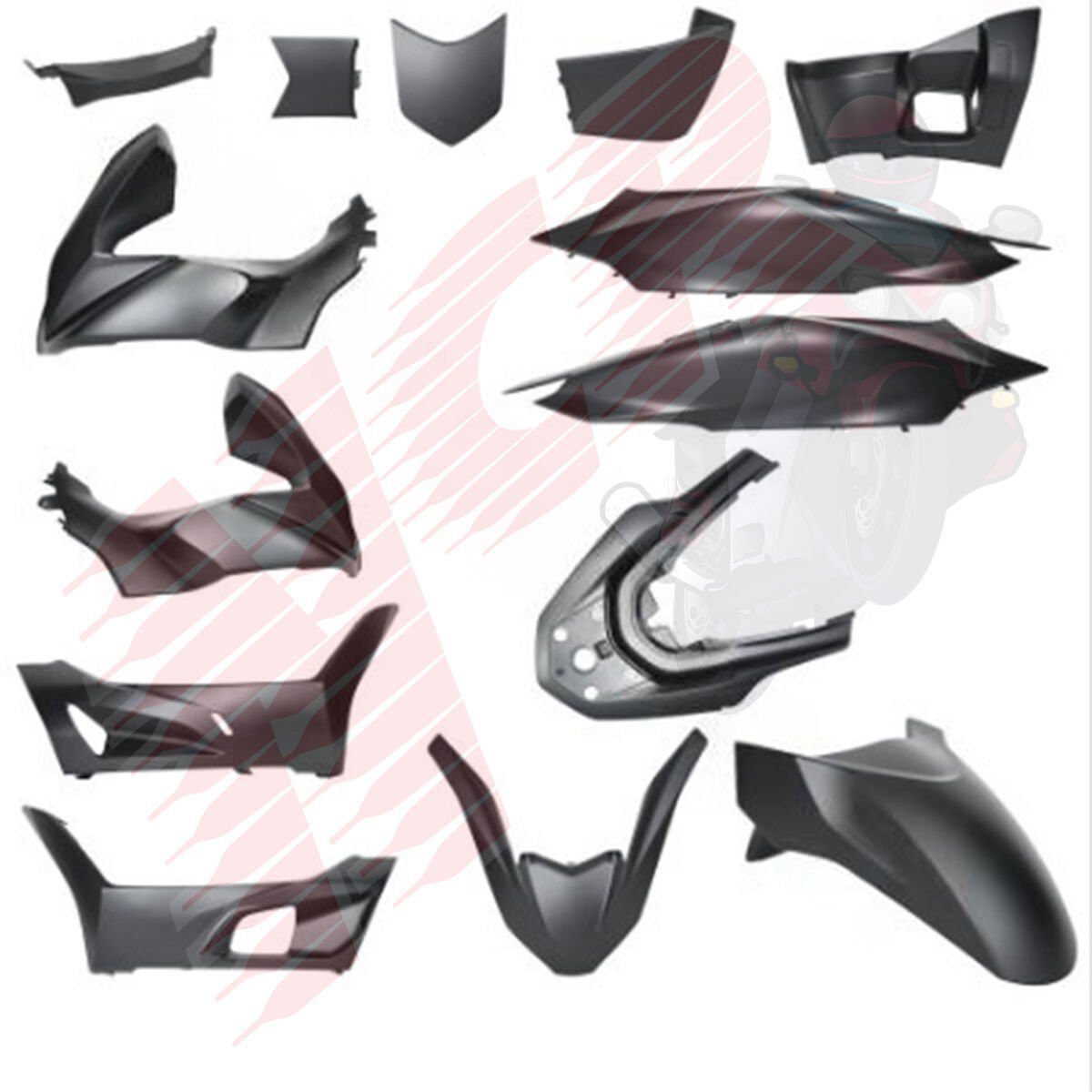 KAPORTA SETİ MAT SİYAH PCX 2021-2024