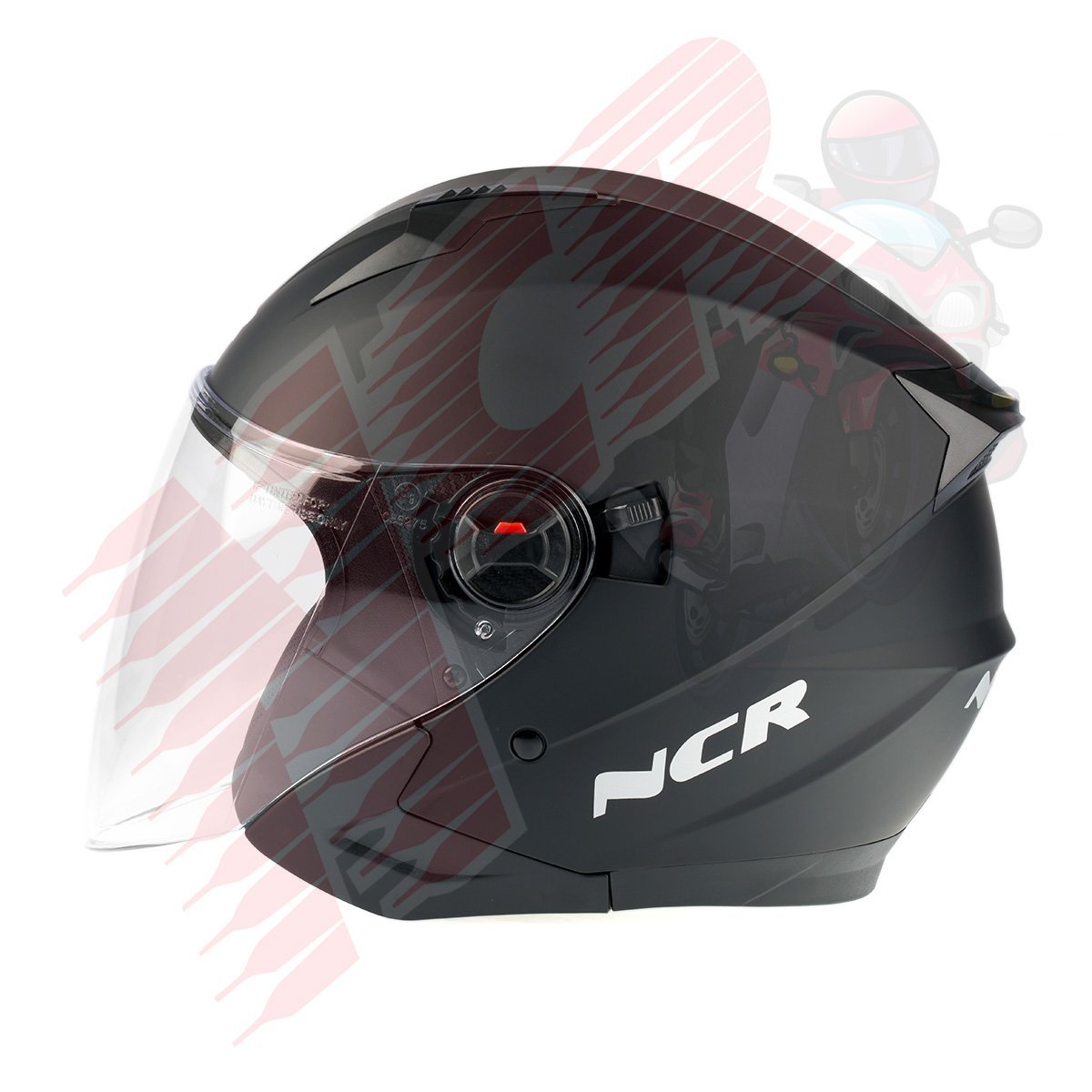 KASK ÇENESİZ VİZÖRLÜ 705 ECE BELGELİ-MAT SİYAH