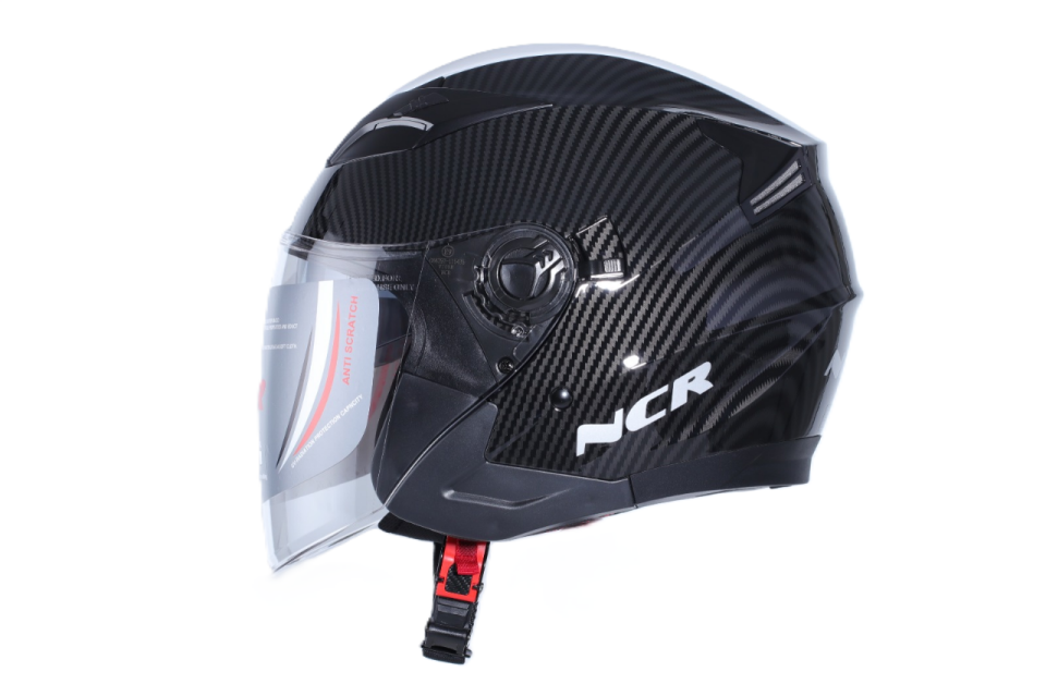 KASK ÇENESİZ VİZÖRLÜ 708 ECE BELGELİ - CARBON GÖRÜNÜM