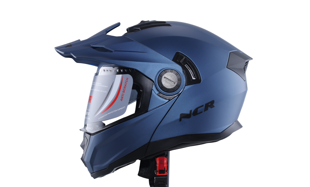 KASK ÇENE AÇILIR VİZÖRLÜ 165 ECE BELGELİ - METALİK MAVİ