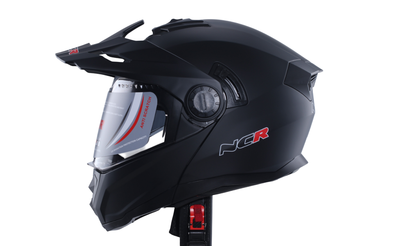 KASK ÇENE AÇILIR VİZÖRLÜ 165 ECE BELGELİ - MAT SİYAH