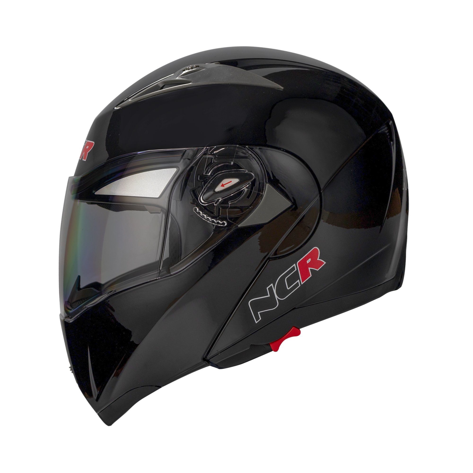 KASK NCR-158 ÇENE AÇILIR GÖZLÜKLÜ E-CE BELGELİ- PARLAK SİYAH