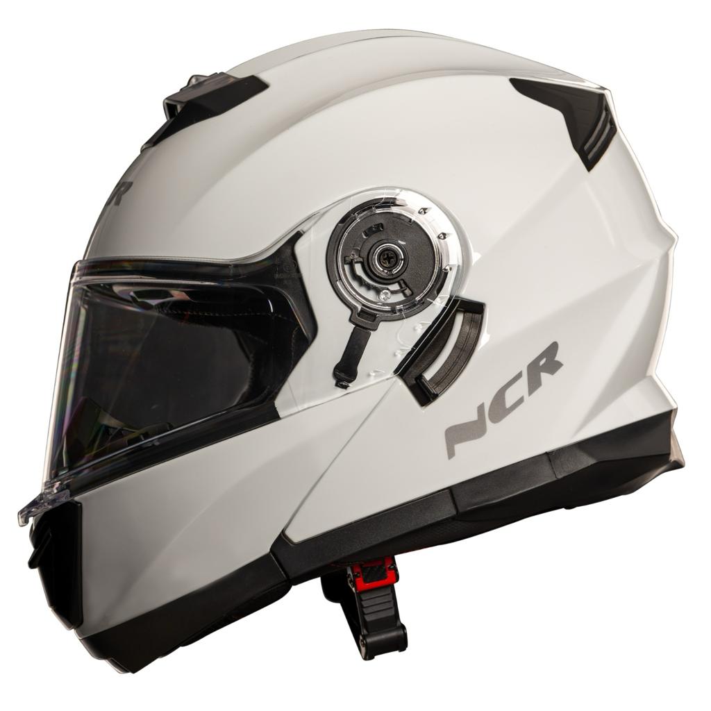 KASK ÇENE AÇILIR VİSÖRLÜ 160  ECE BELGELİ- PARLAK BEYAZ