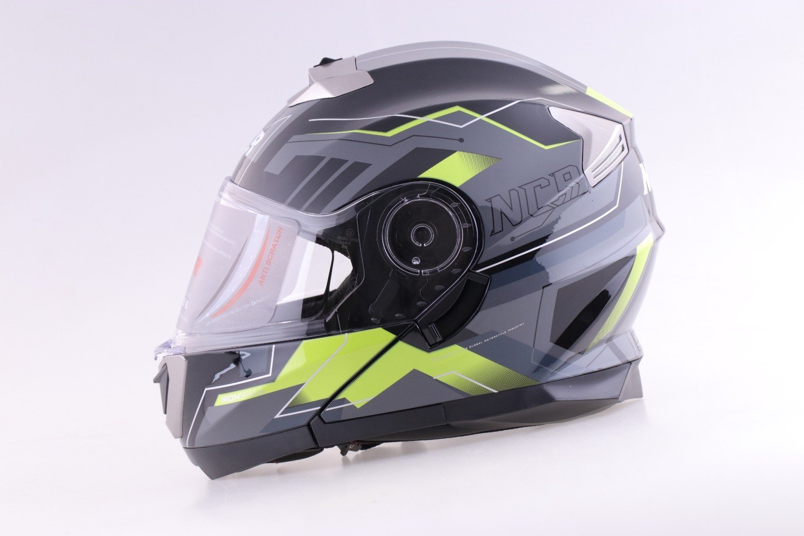 KASK ÇENE AÇILIR VİSÖRLÜ 160 ECE BELGELİ- SARI GRAFİK